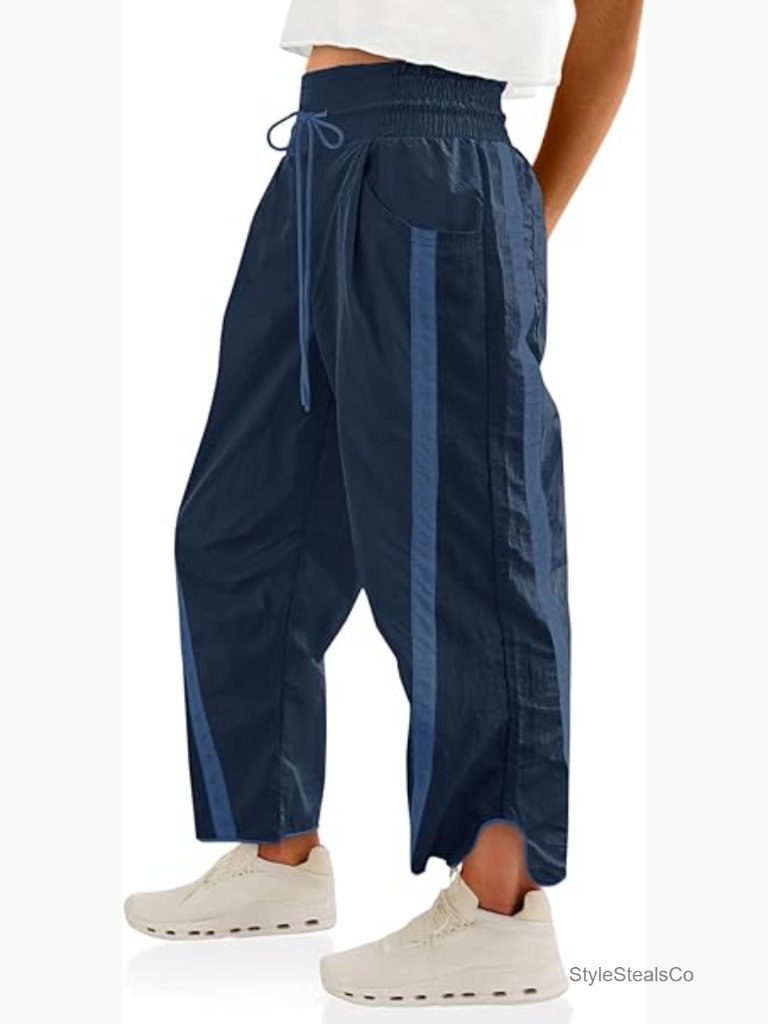 Baggy Y2k Track Pants Wide Leg High Rise Sweatpants Drawstring